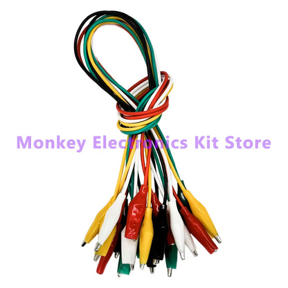 1Set / 10PCS 46CM Alligator Clips Electrical DIY Test Leads Alligator Double-Ended Crocodile Clips Roach Clip Test Jumper Wire